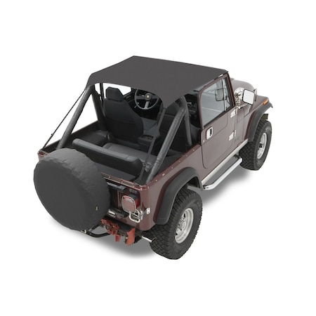 Bestop Jeep Bikini Top Traditional Bikini Top For Jeep 1955-1975 CJ5 Black Crush 52505-01
